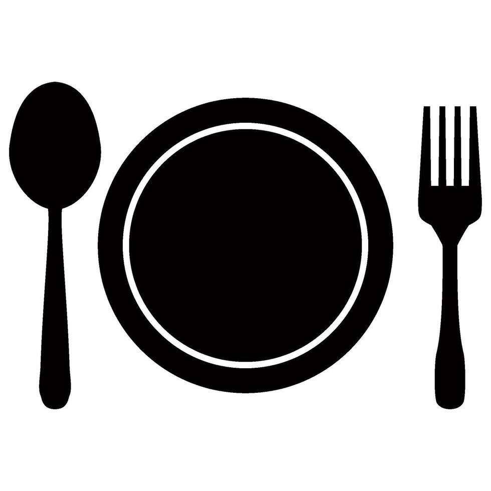 spoon and fork icon vector design template