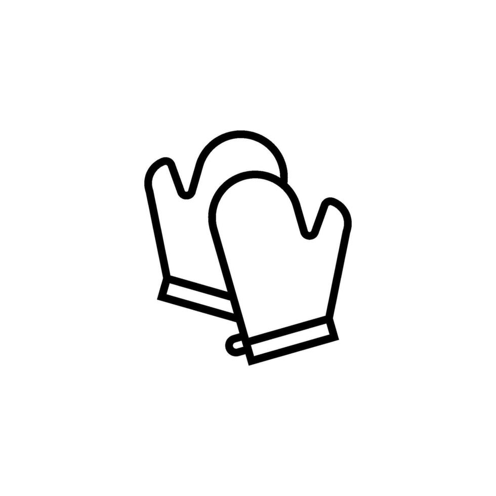 oven mitt icon vector design templates