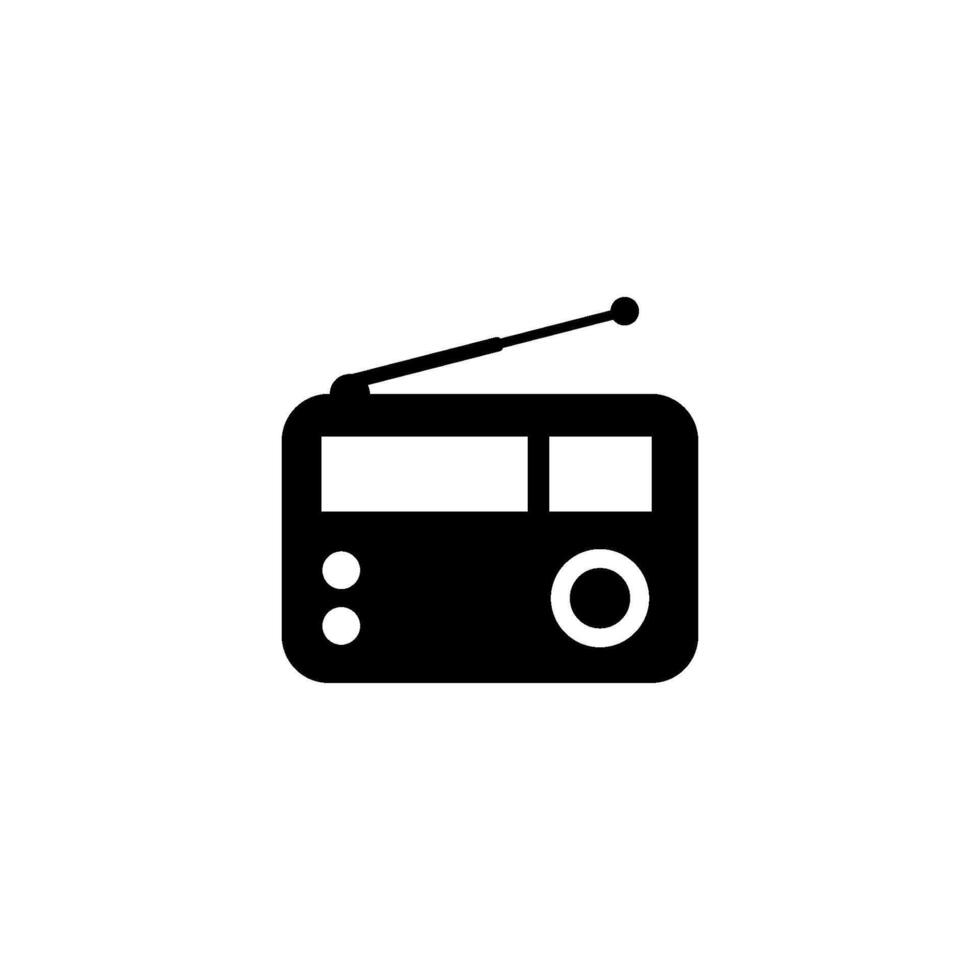 plantilla de diseño de vector de icono de radio