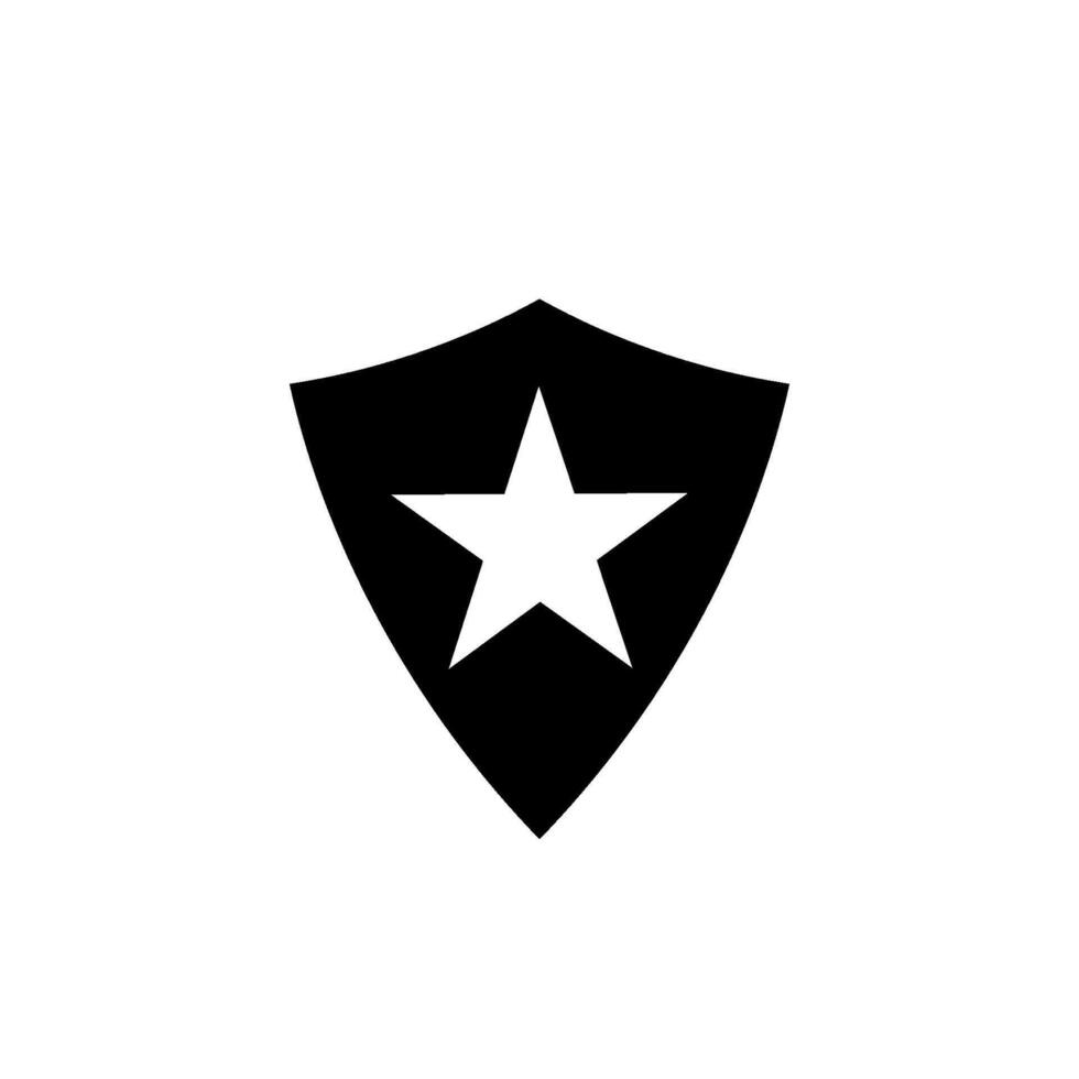 estrella proteger icono vector diseño modelo