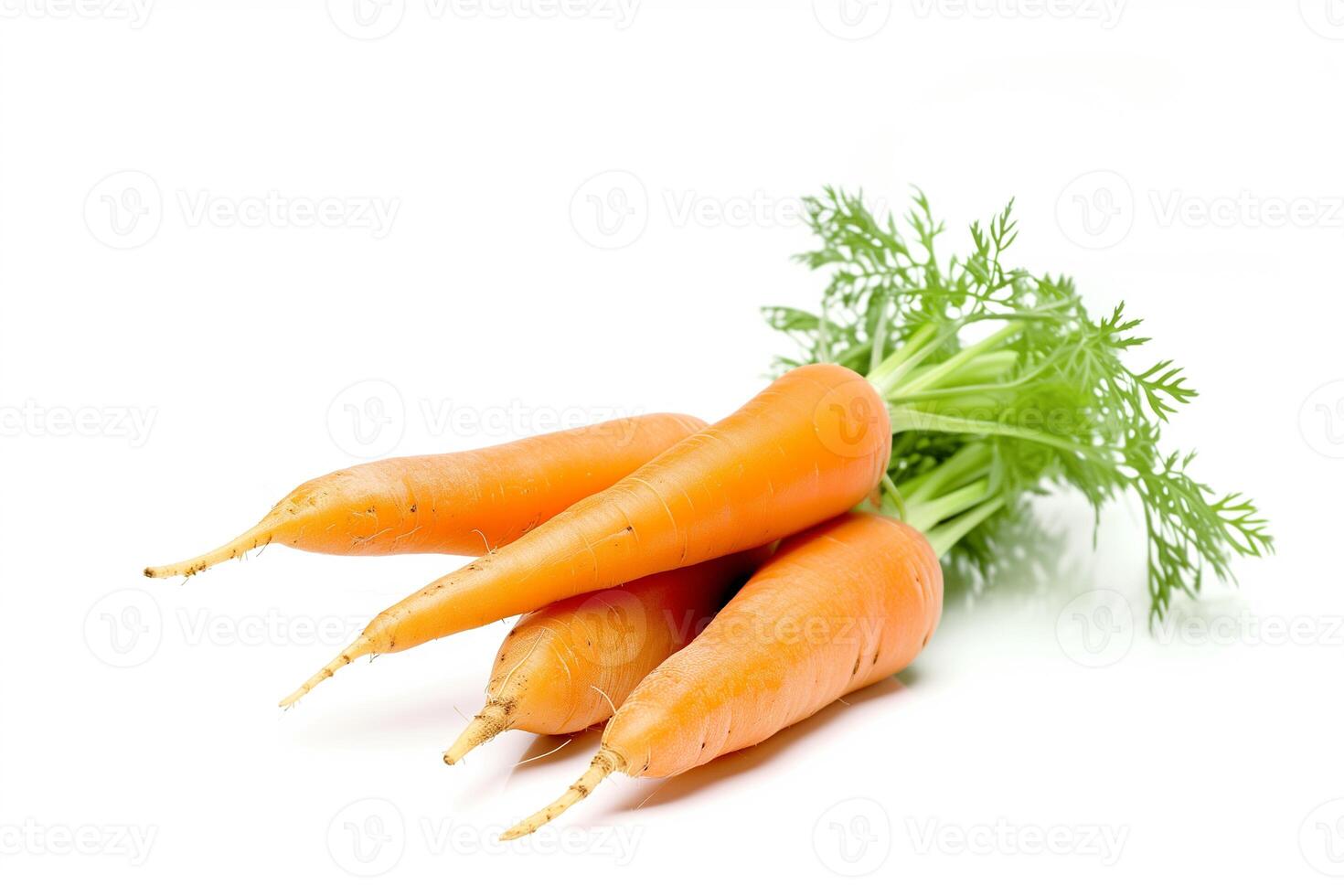 AI generated bunch of carrots on a white or isolated background photo