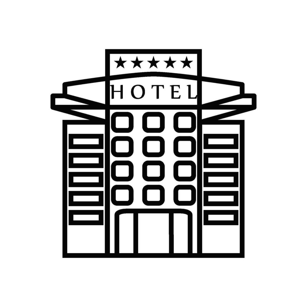 edificios hotel icono vector diseño modelo