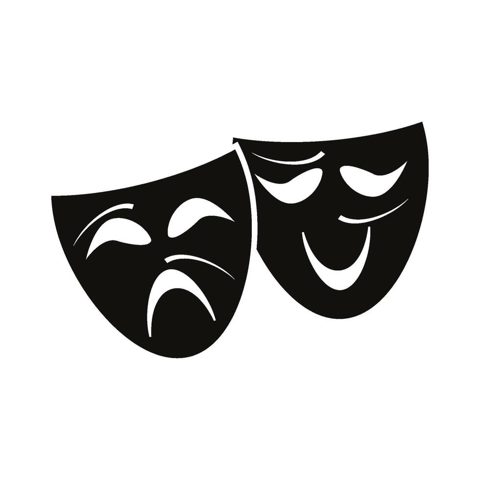 theater mask icon vector design templates