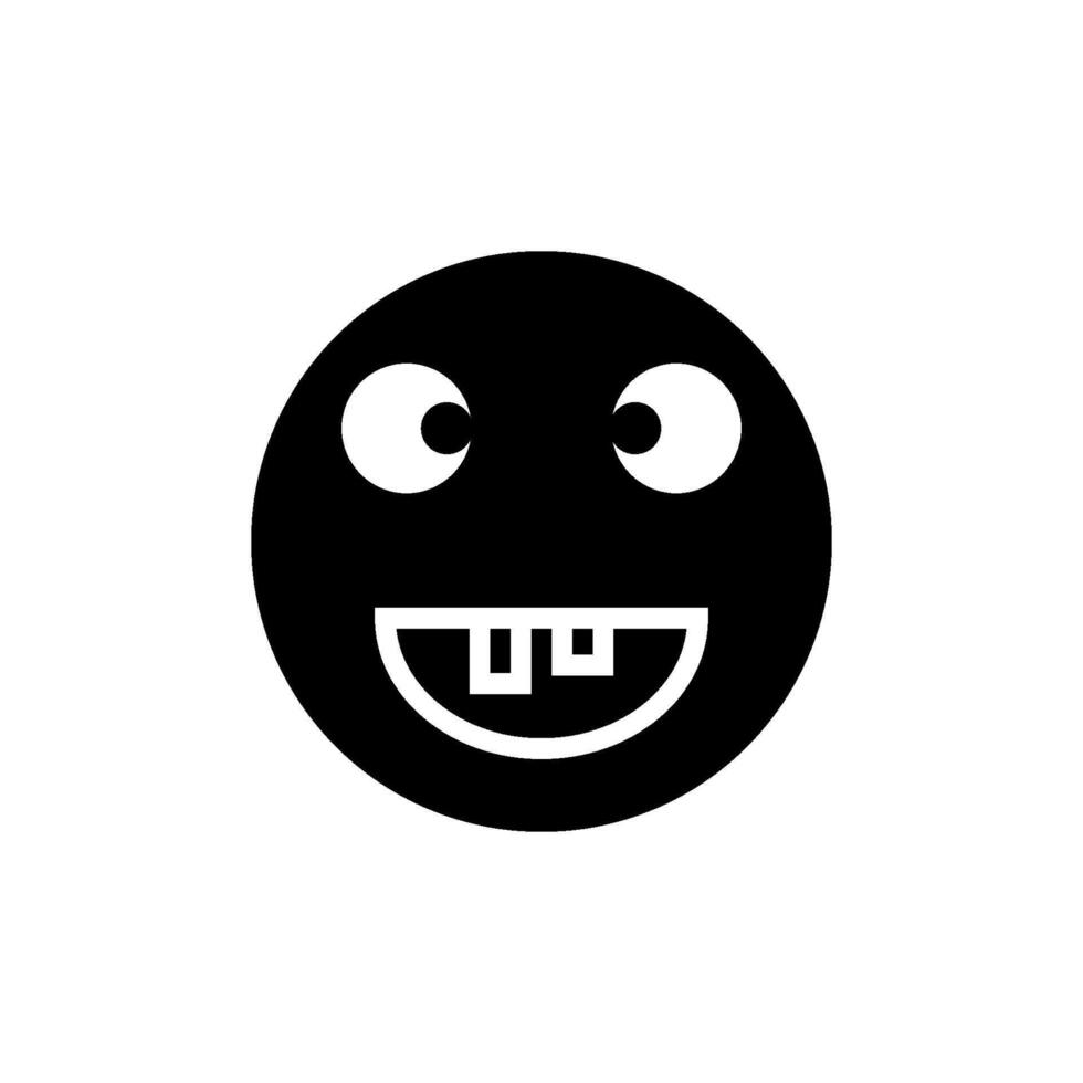 emoji estúpido de sonrisa icono vector diseño modelo