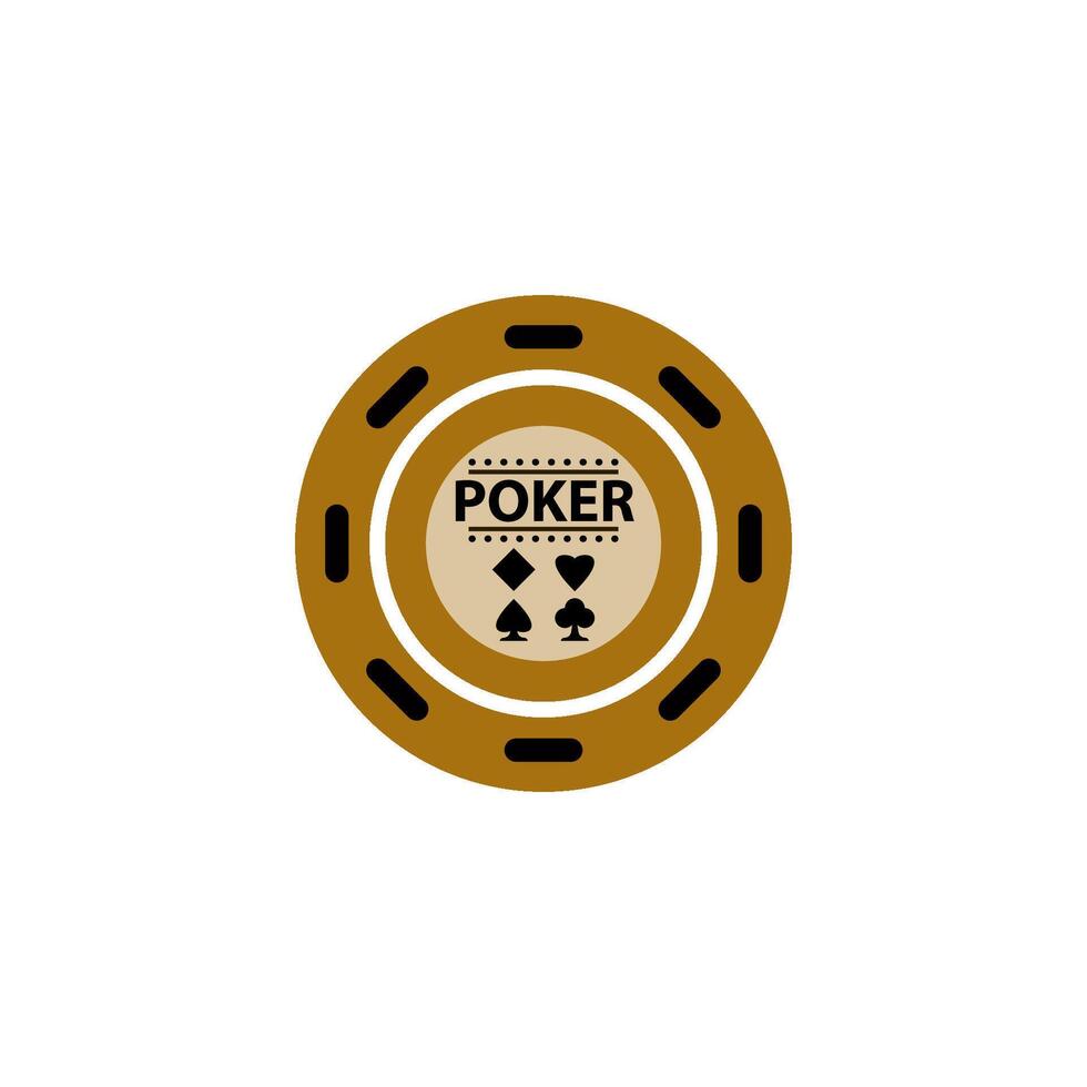 poker chip icon vector design template