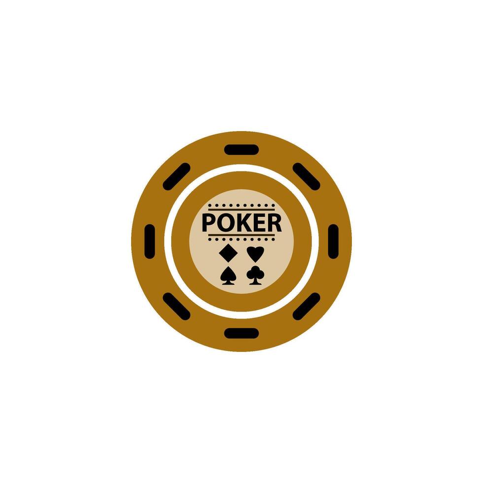 póker chip icono vector diseño modelo