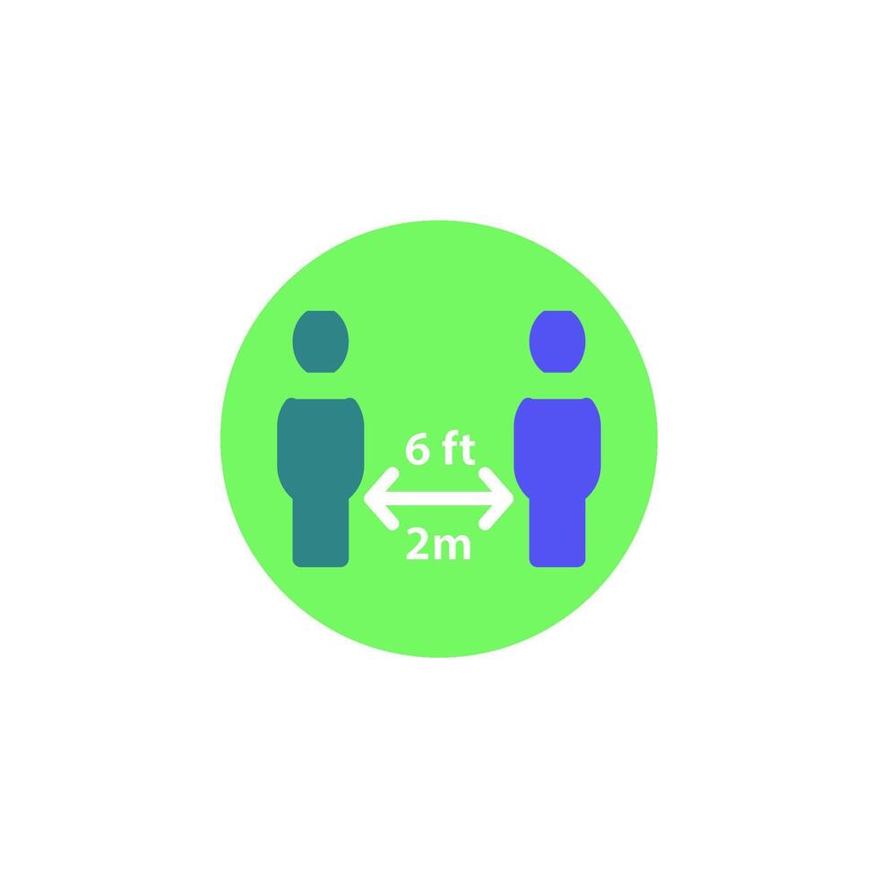 social distance icon vector design templates