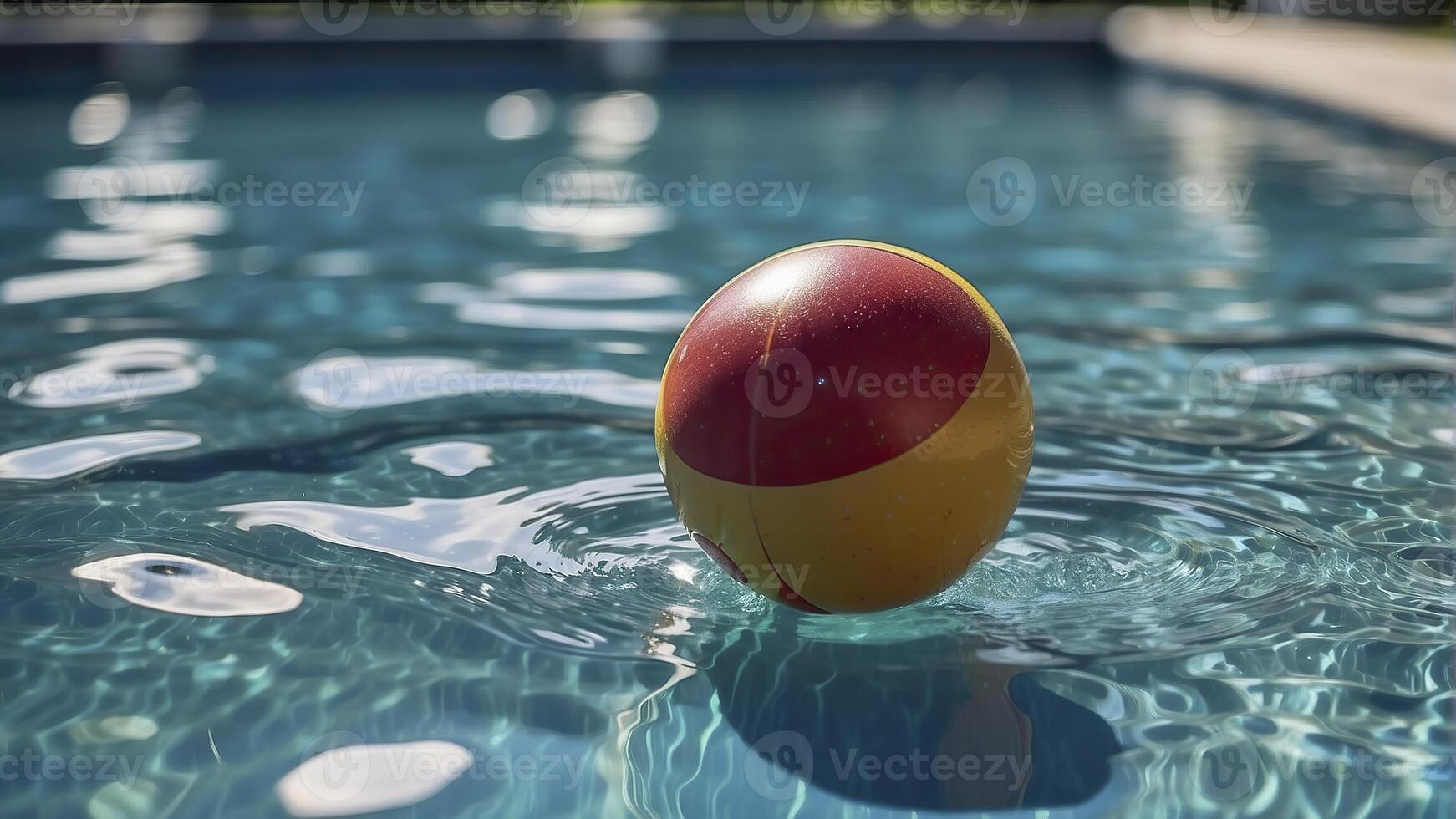 AI generated pool background, blue pool water, sunny day, blue water background, blue water surface photo