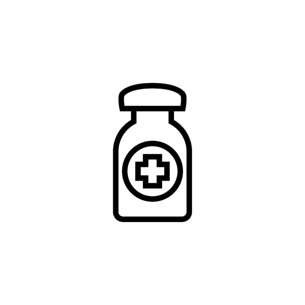 bottle of pill and capsule Medical  icon vector design template