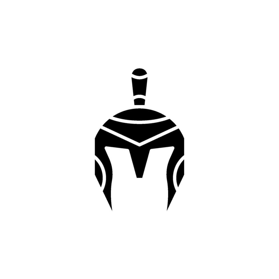 Spartan Warrior Helmet Icon vector design templates