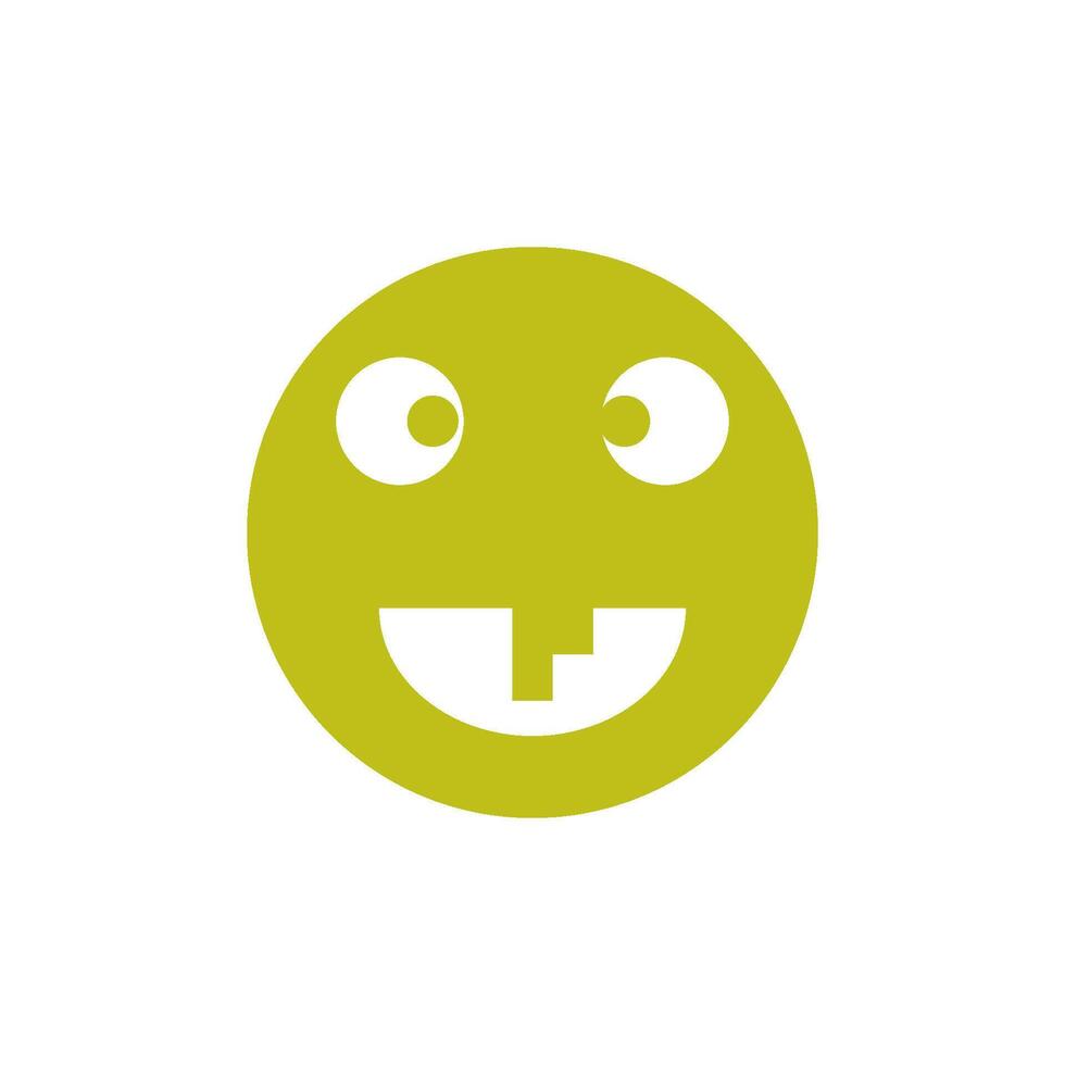 emoji estúpido de sonrisa icono vector diseño modelo