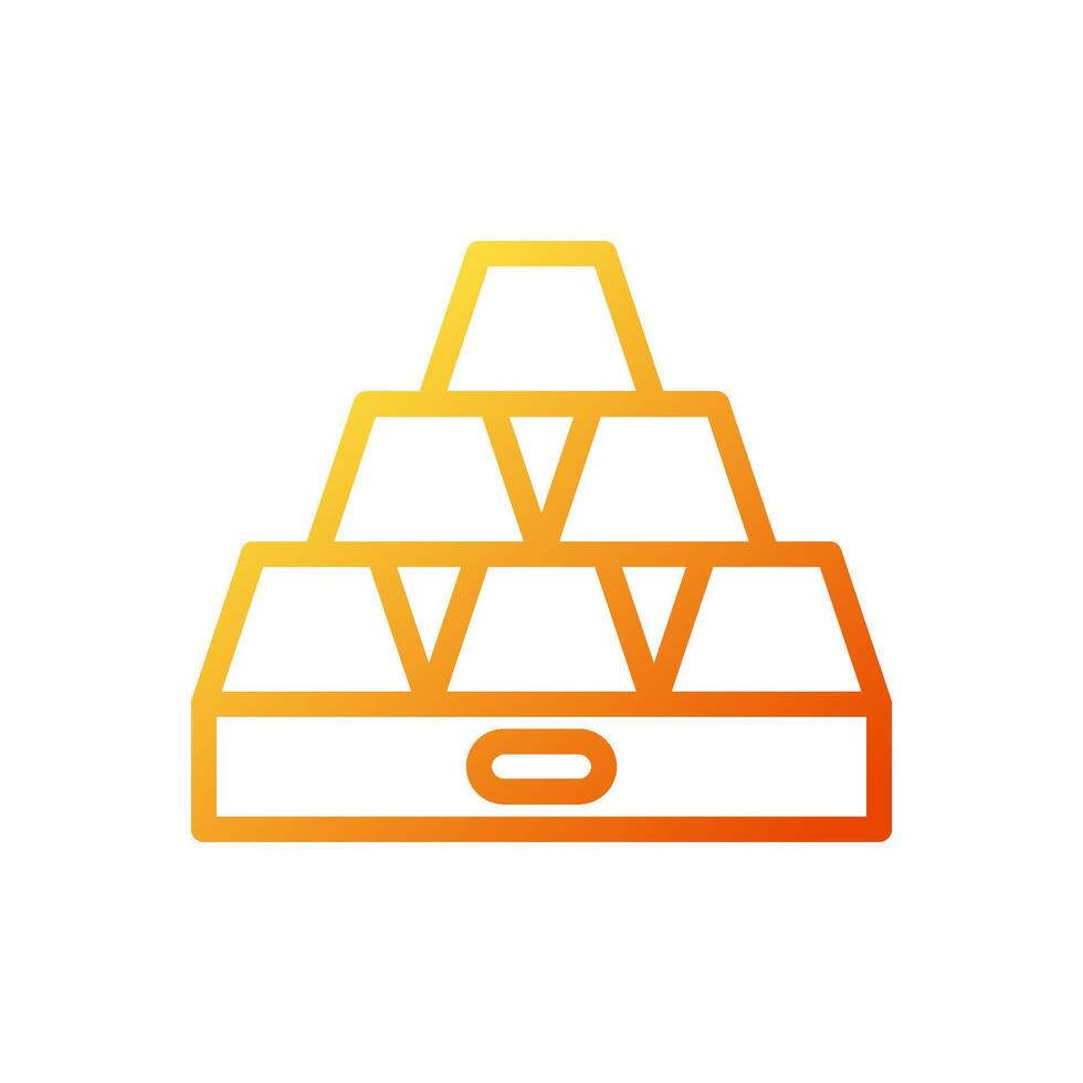 Gold icon gradient yellow orange business symbol illustration. vector