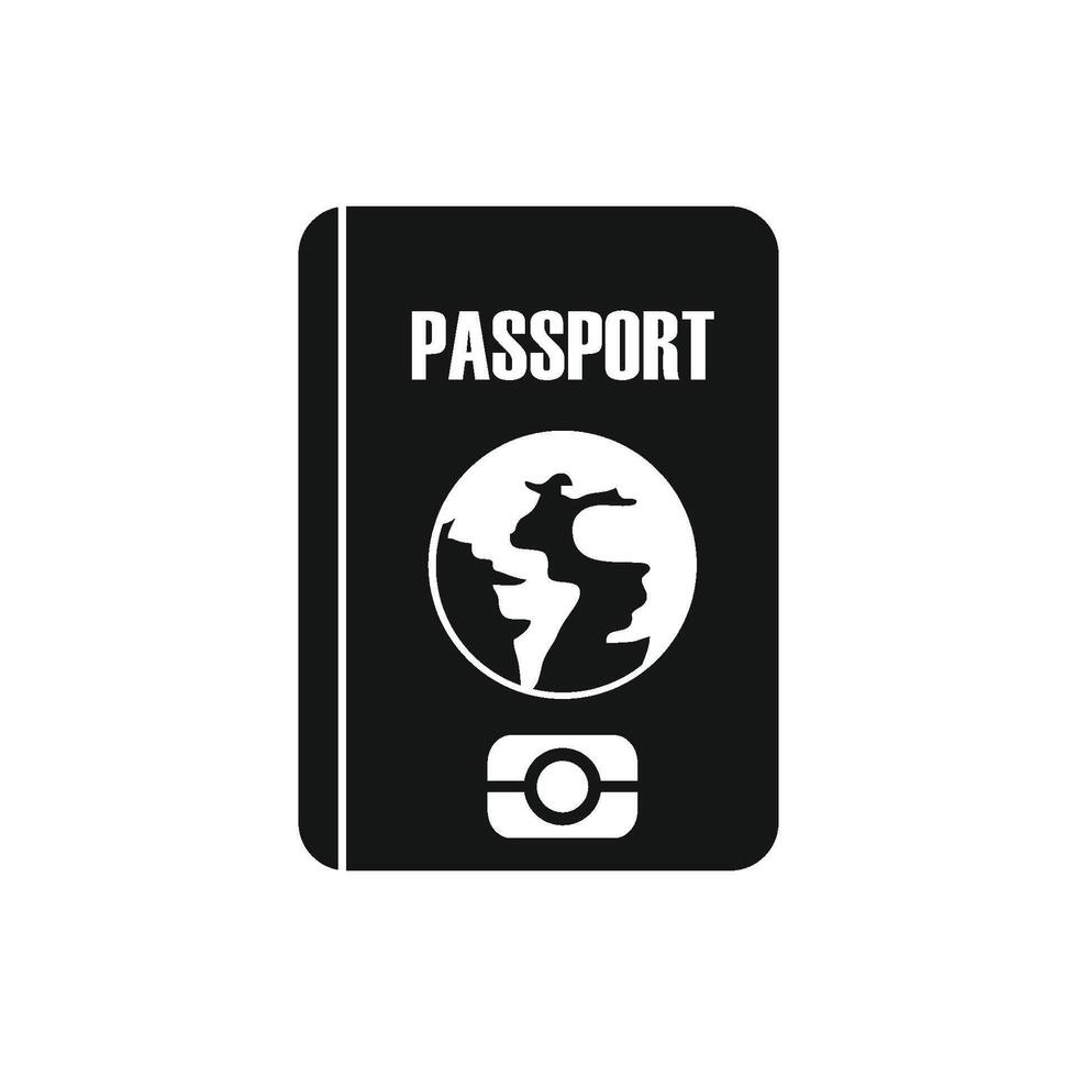 pasaporte icono vector diseño modelo