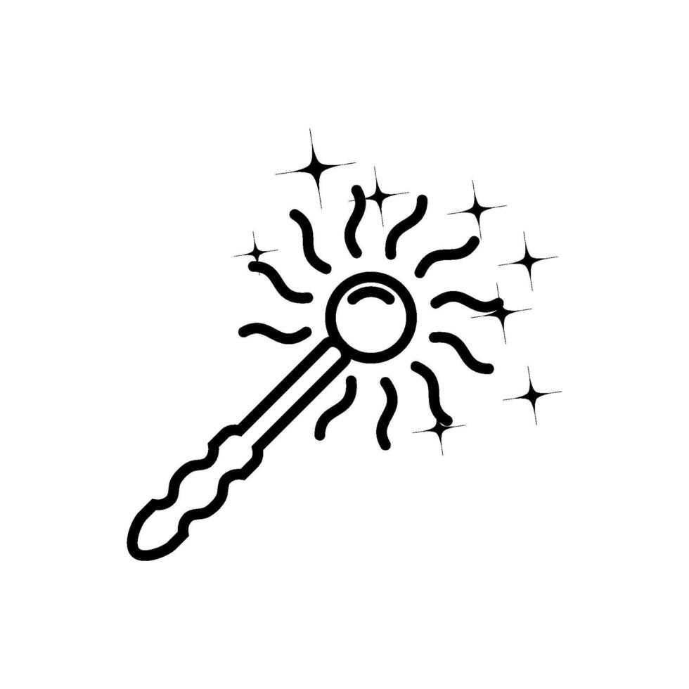 magician stick wizard  icon vector design template