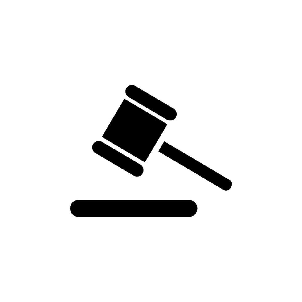 Judge gavel icon vector design template