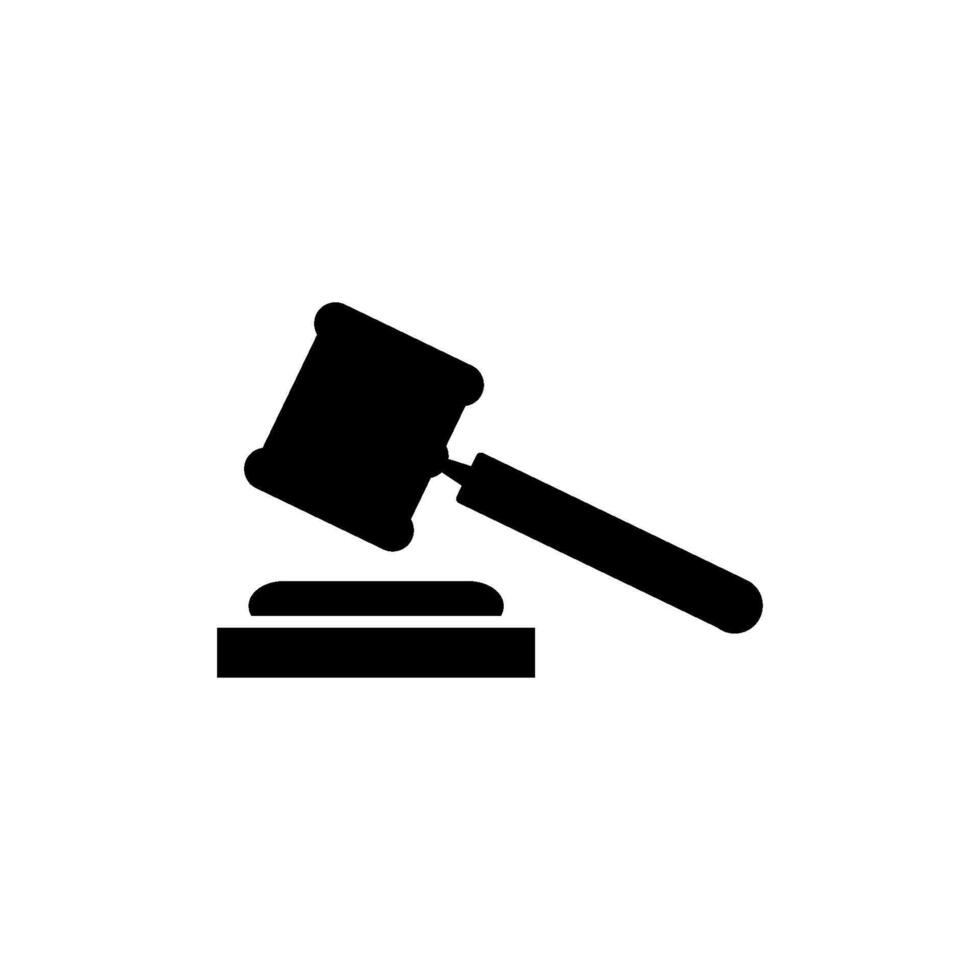Judge gavel icon vector design template