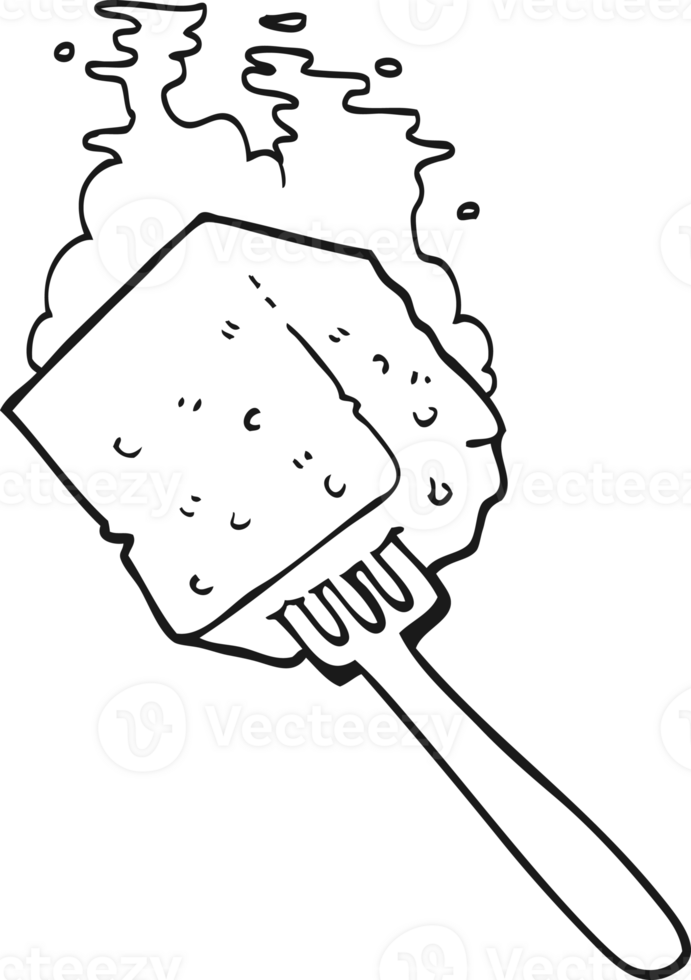 hand drawn black and white cartoon cheese png