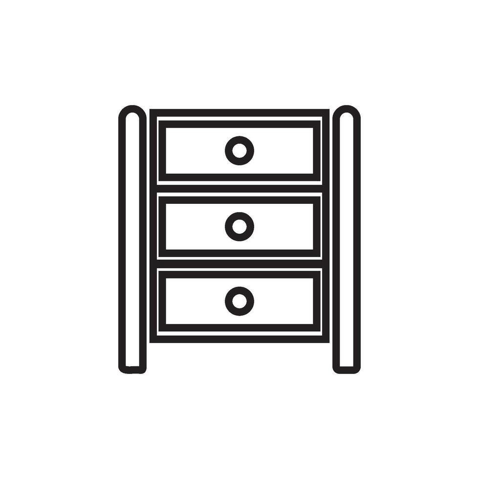 furniture Cupboard wardrobe icon vector design template