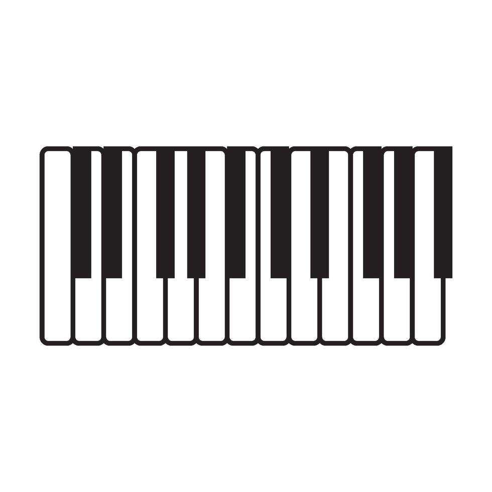 piano teclado icono vector diseño modelo