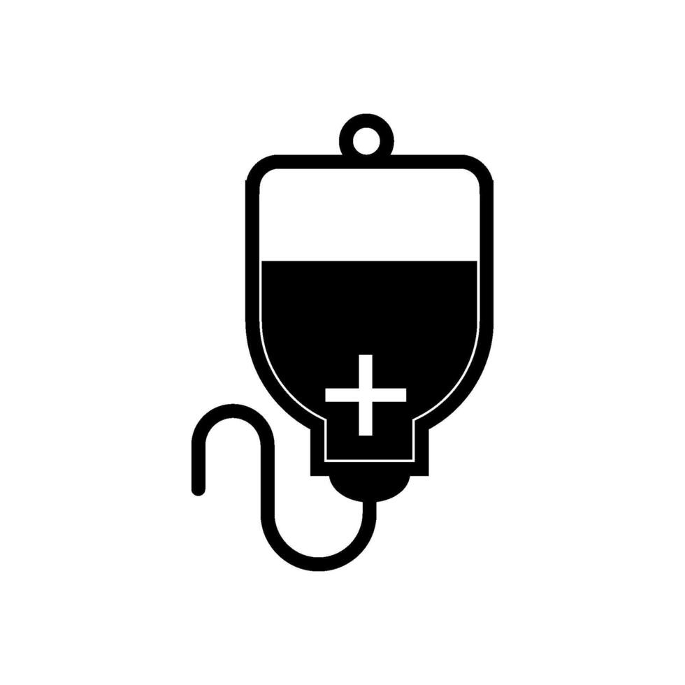 Medical infuse blood bag icon vector design template