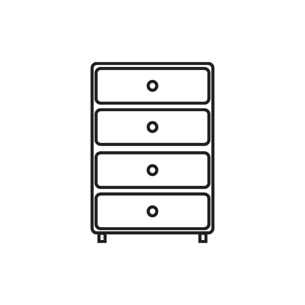 furniture Cupboard wardrobe icon vector design template