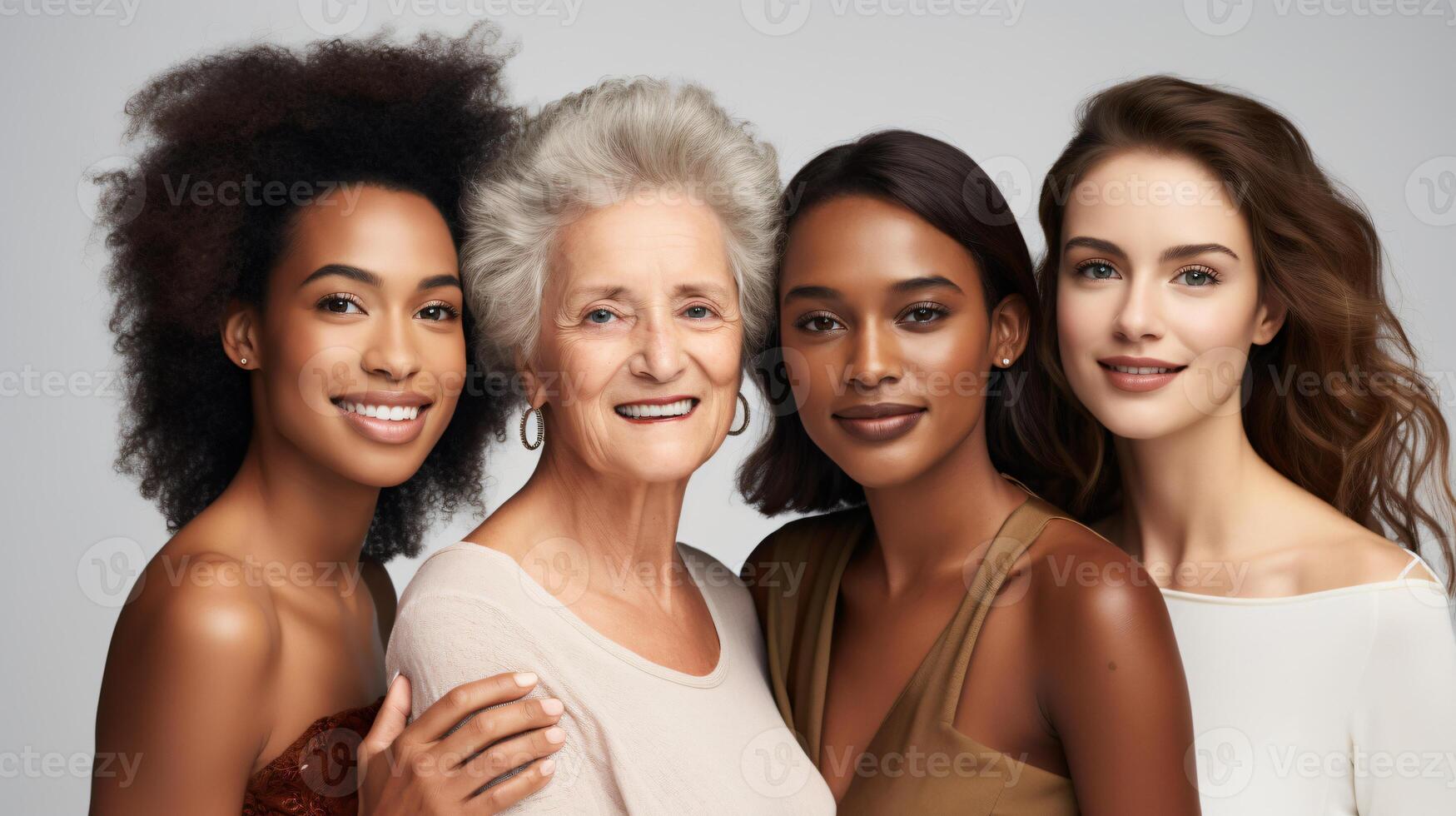 AI generated Diverse Women Embracing Beauty and Unity photo