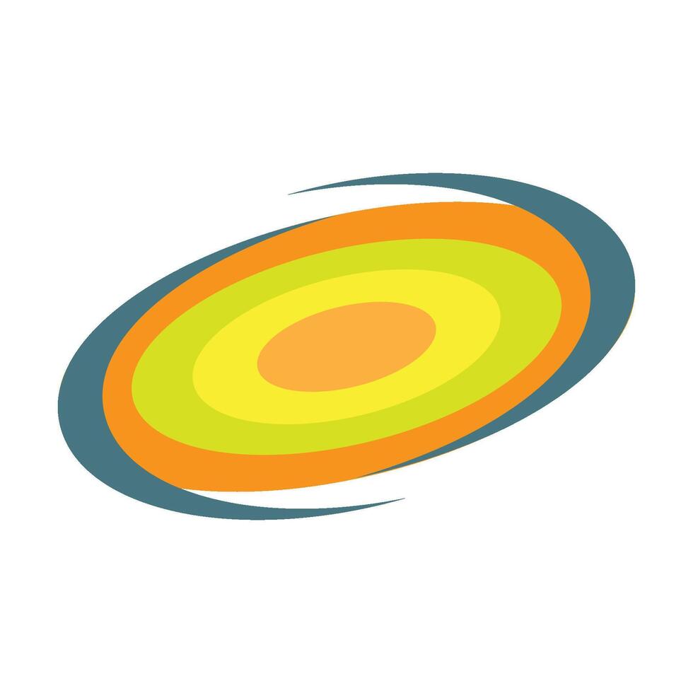 galaxy planet and satellite icon vector design template