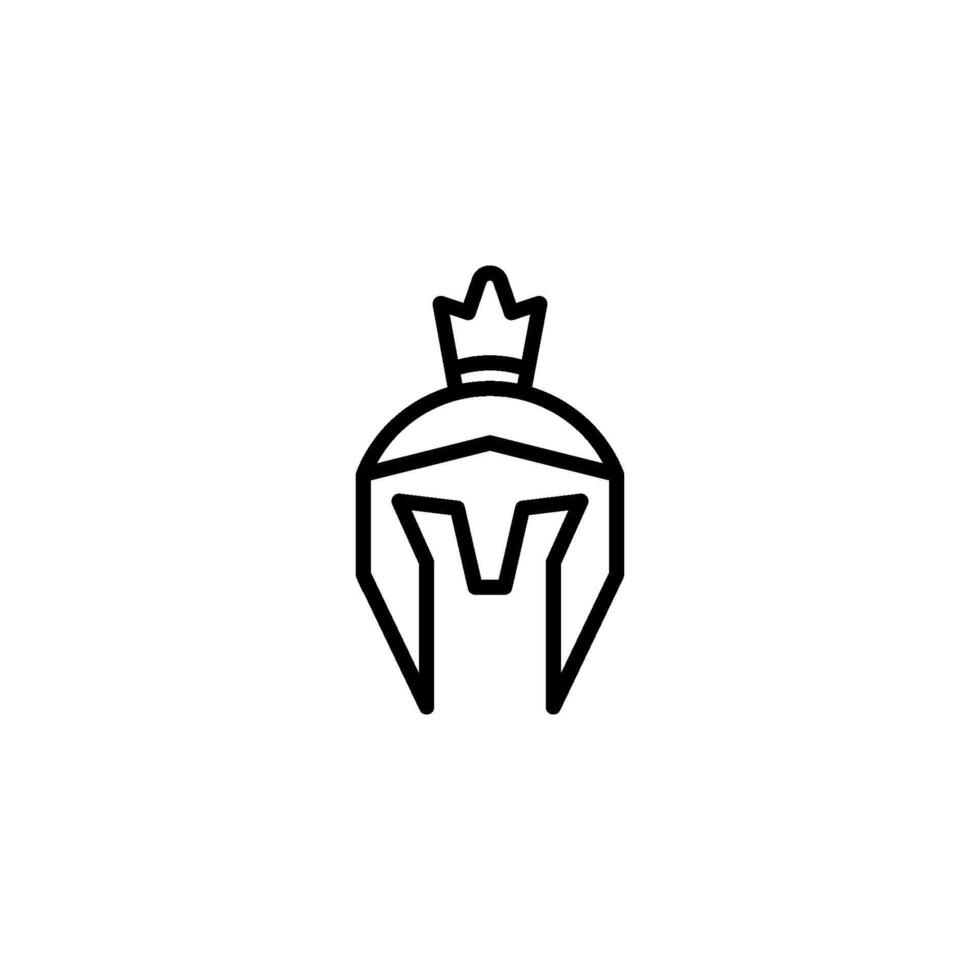 espartano guerrero casco icono vector diseño plantillas