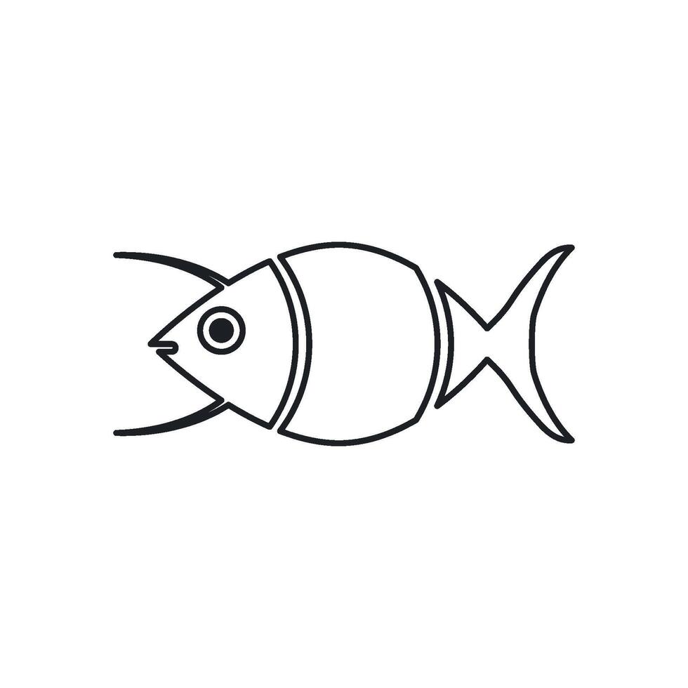 pescado icono vector diseño modelo