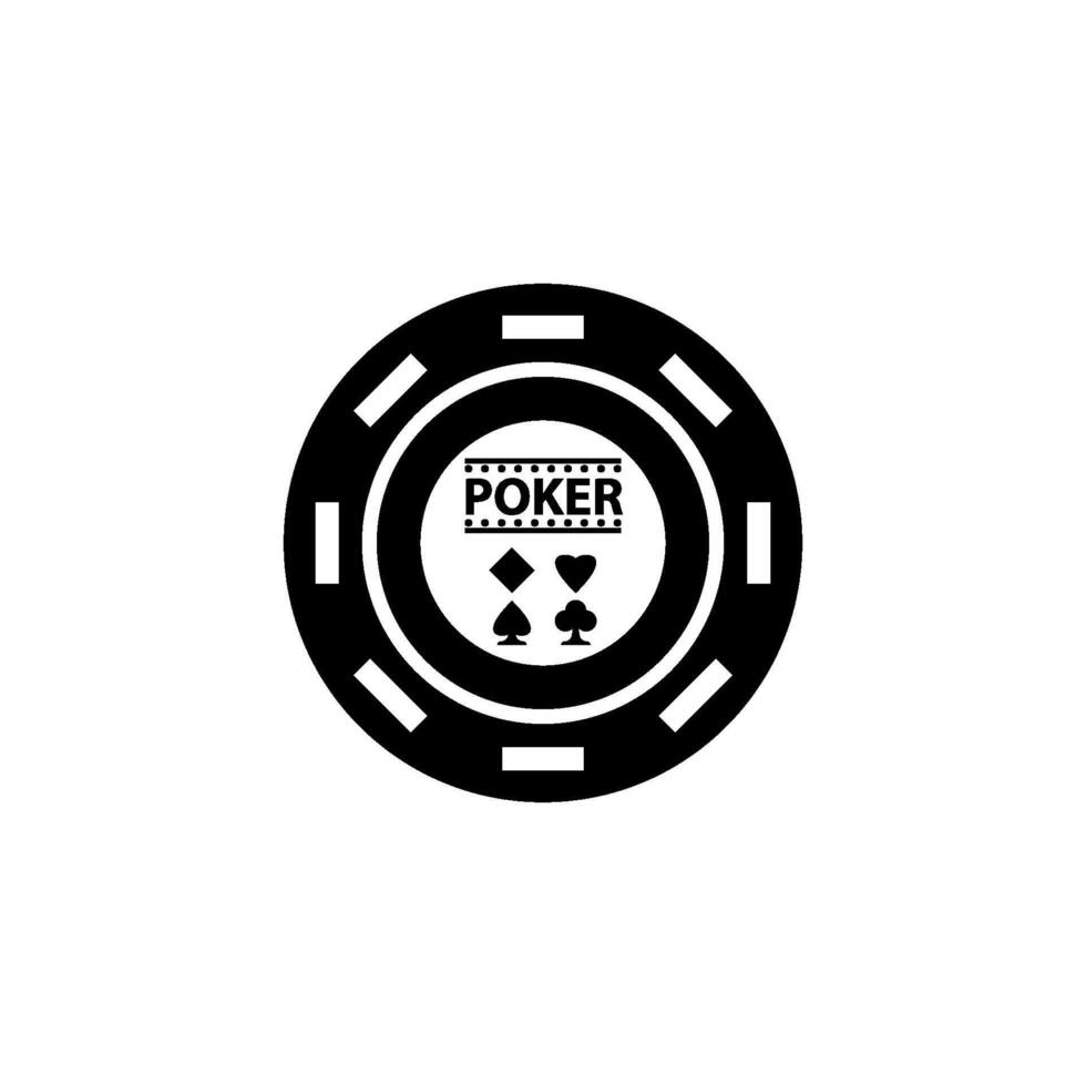 póker chip icono vector diseño modelo