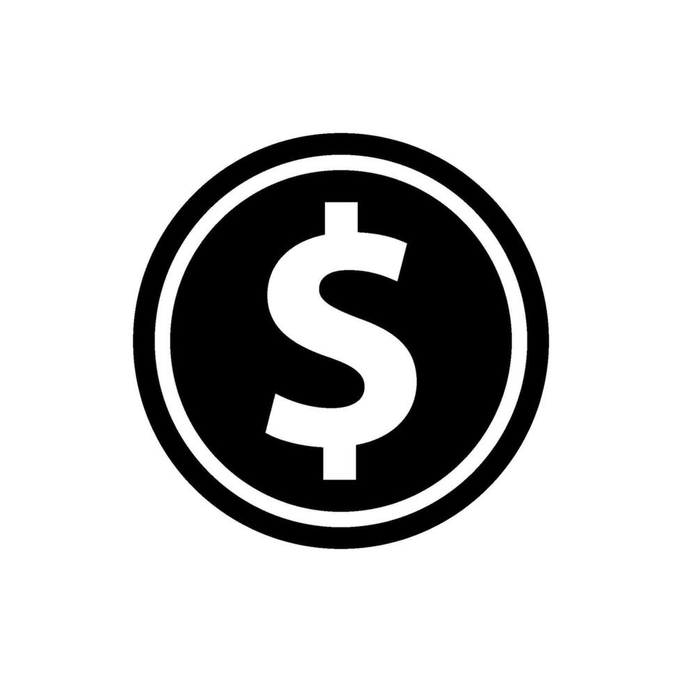 coin dollar  icon vector design templates