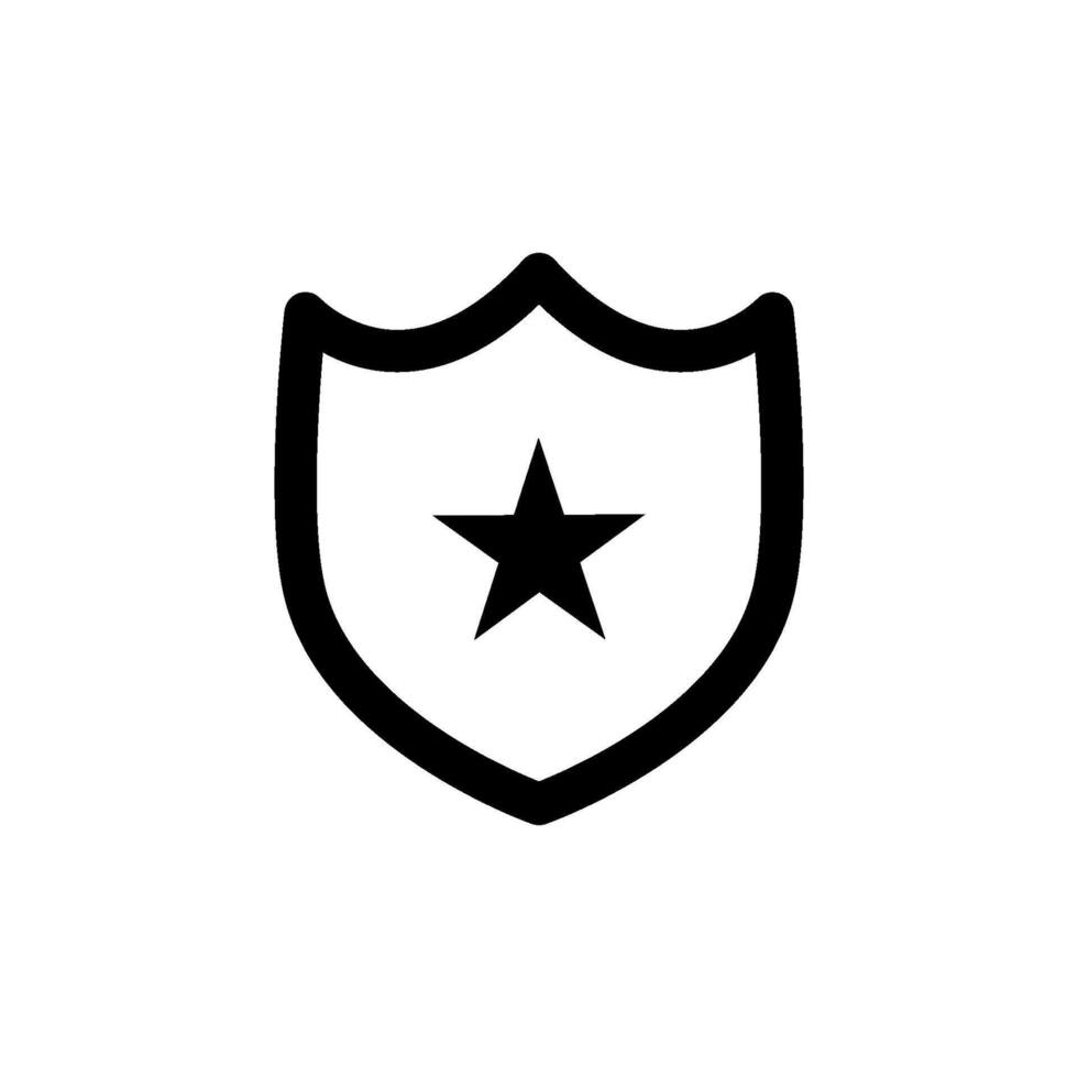 star shield Icon Vector Design Template