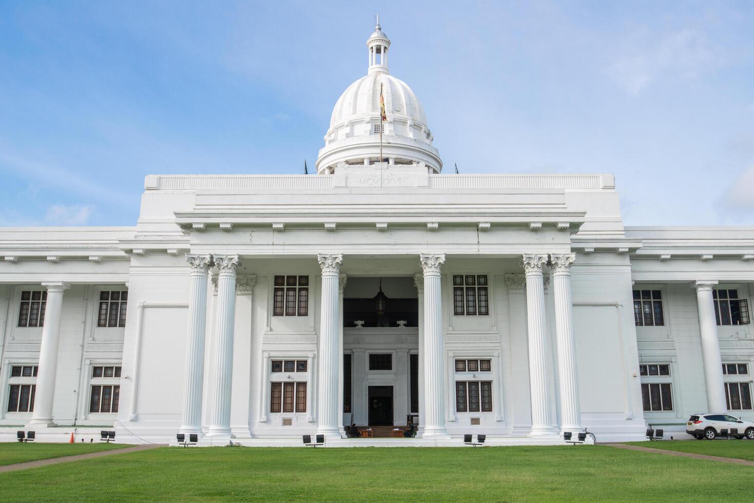 Colombo, Sri Lanka - 11-August-2019 - Front view of the Town Hall of Colombo an iconic headquarters of the Colombo Municipal Council and the office of the Mayor of Colombo. photo