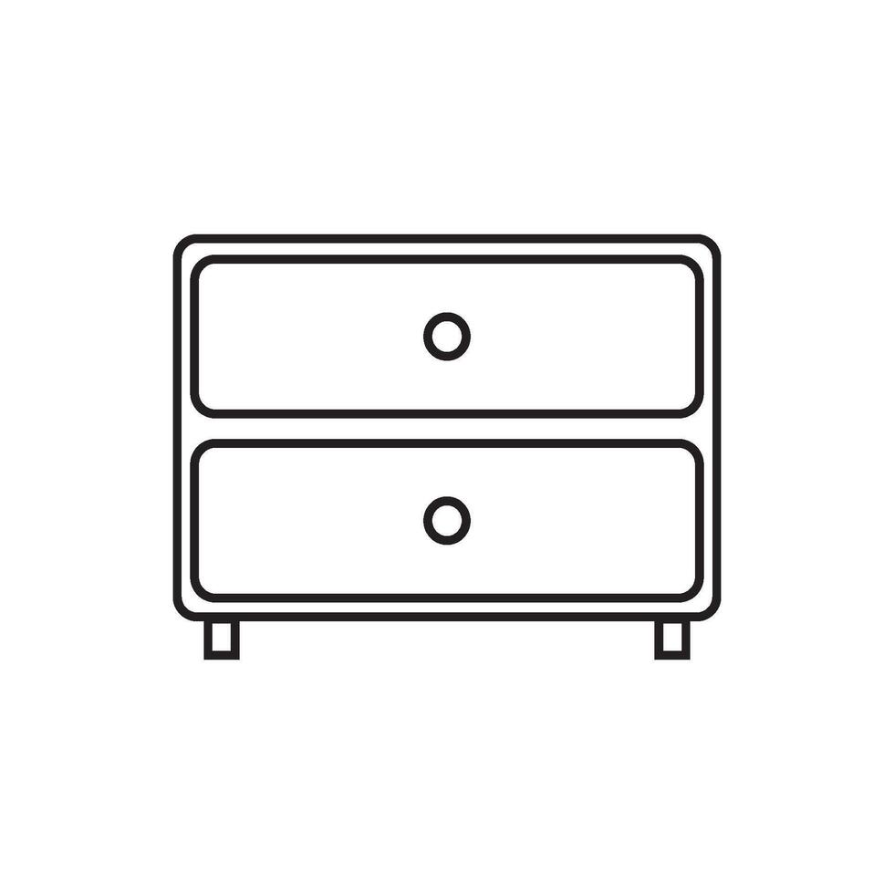 furniture Cupboard wardrobe icon vector design template