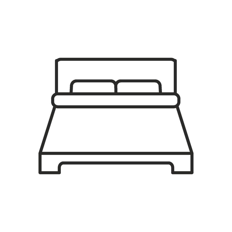 double bed  icon vector design template