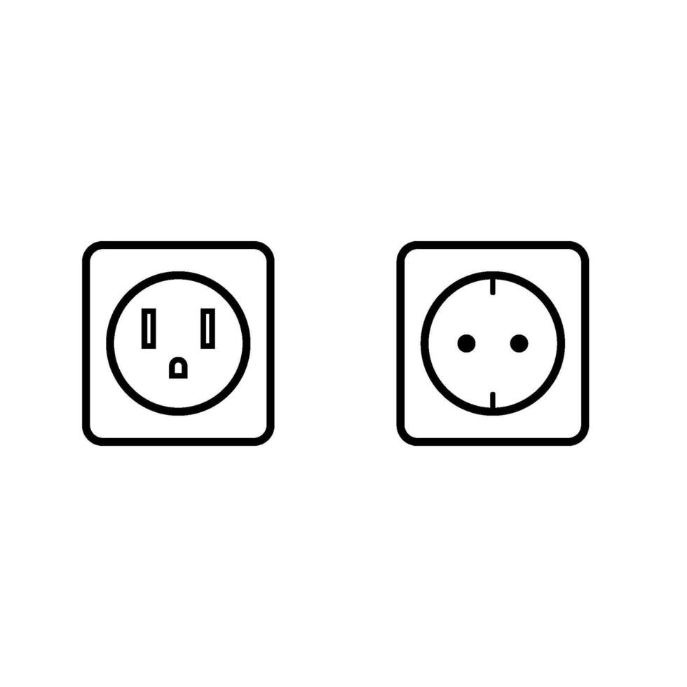 electric socket icon vector design template