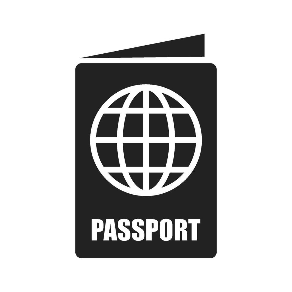 pasaporte icono vector diseño modelo