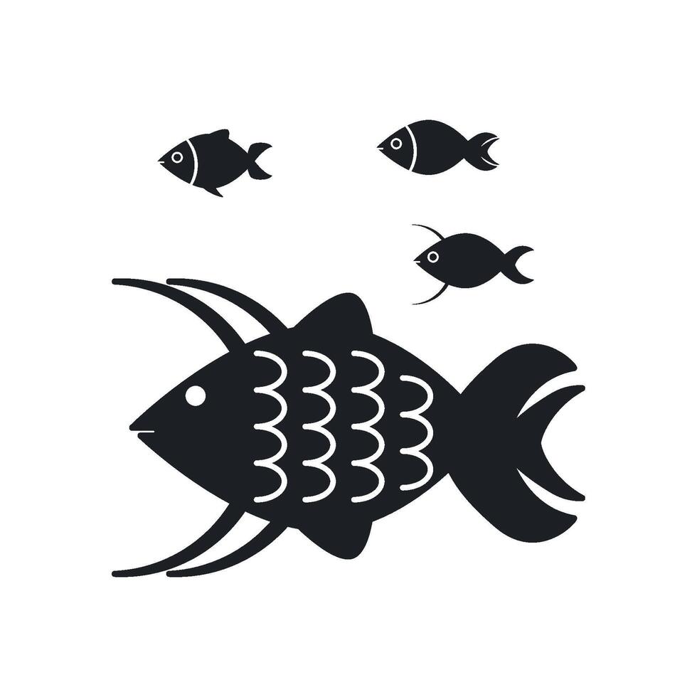 fish icon vector design template