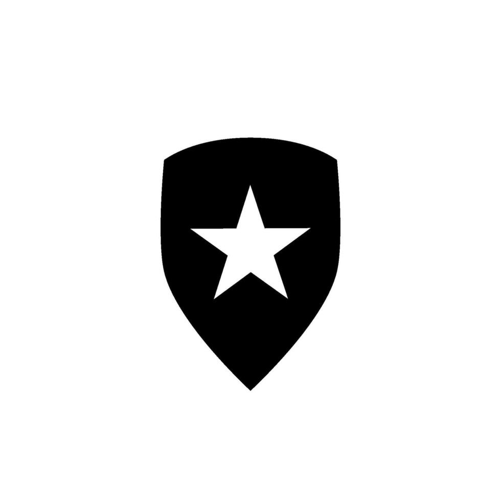 estrella proteger icono vector diseño modelo