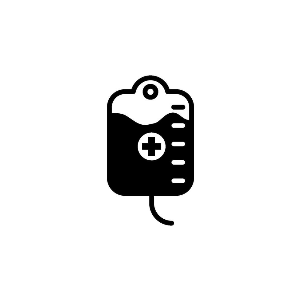 médico infundir sangre bolso icono vector diseño modelo