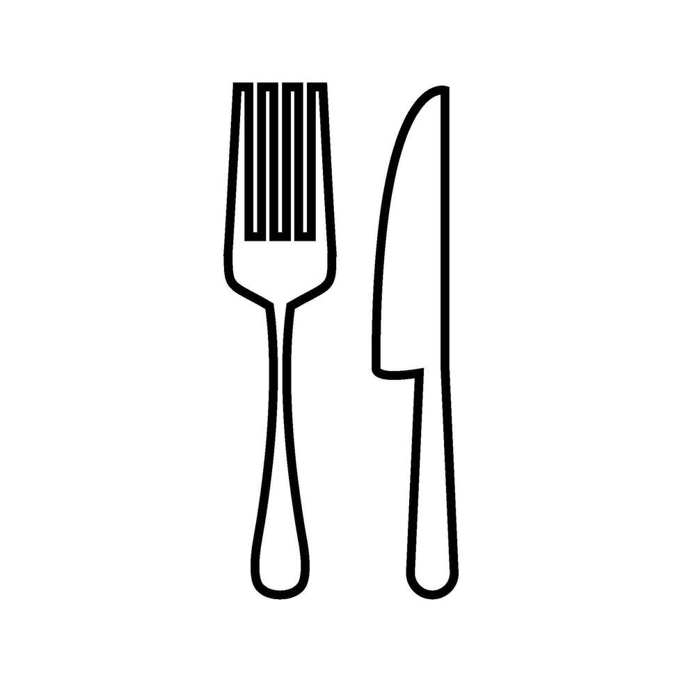 spoon and fork icon vector design template