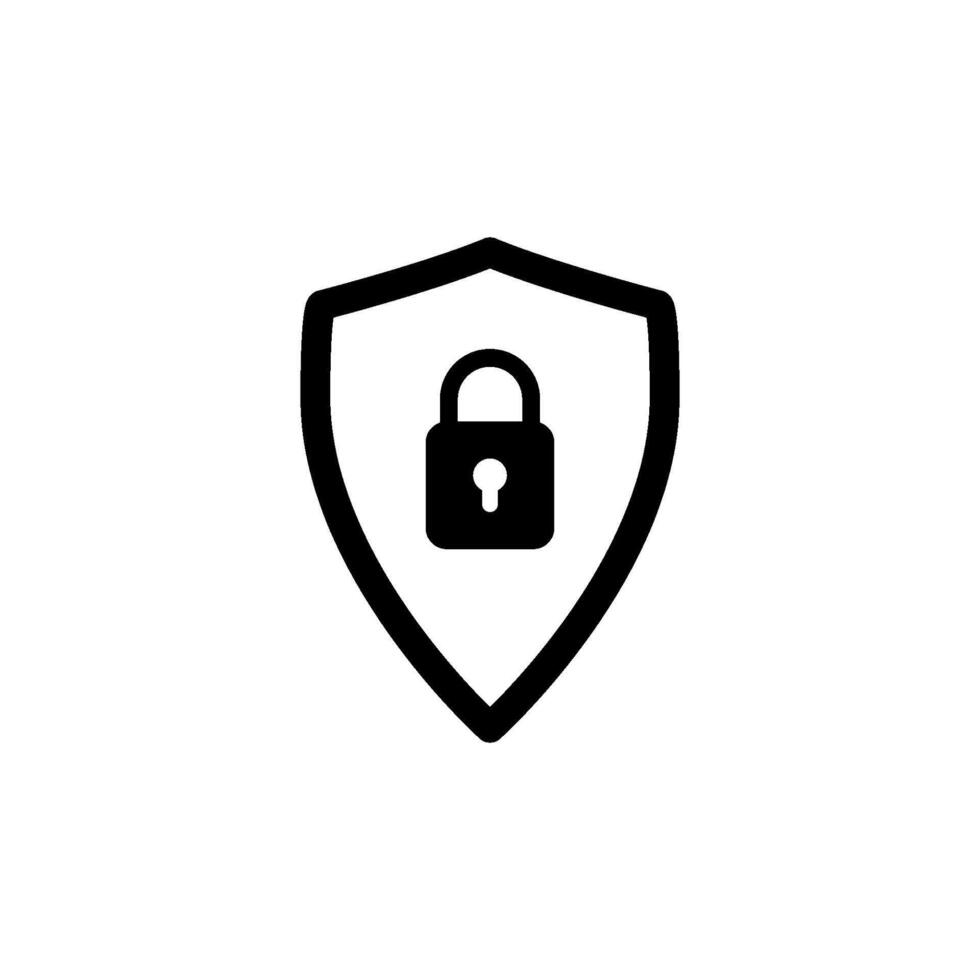 shield and lock Icon Vector Design Template