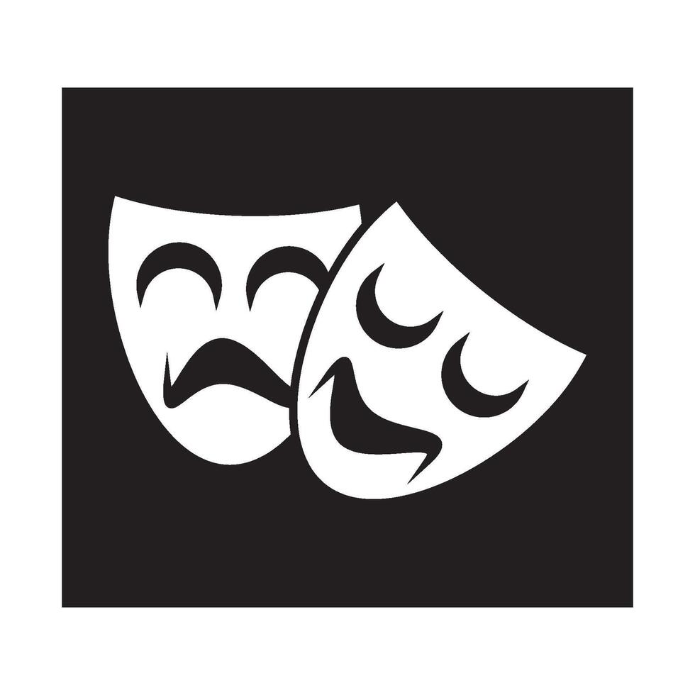 theater mask icon vector design templates