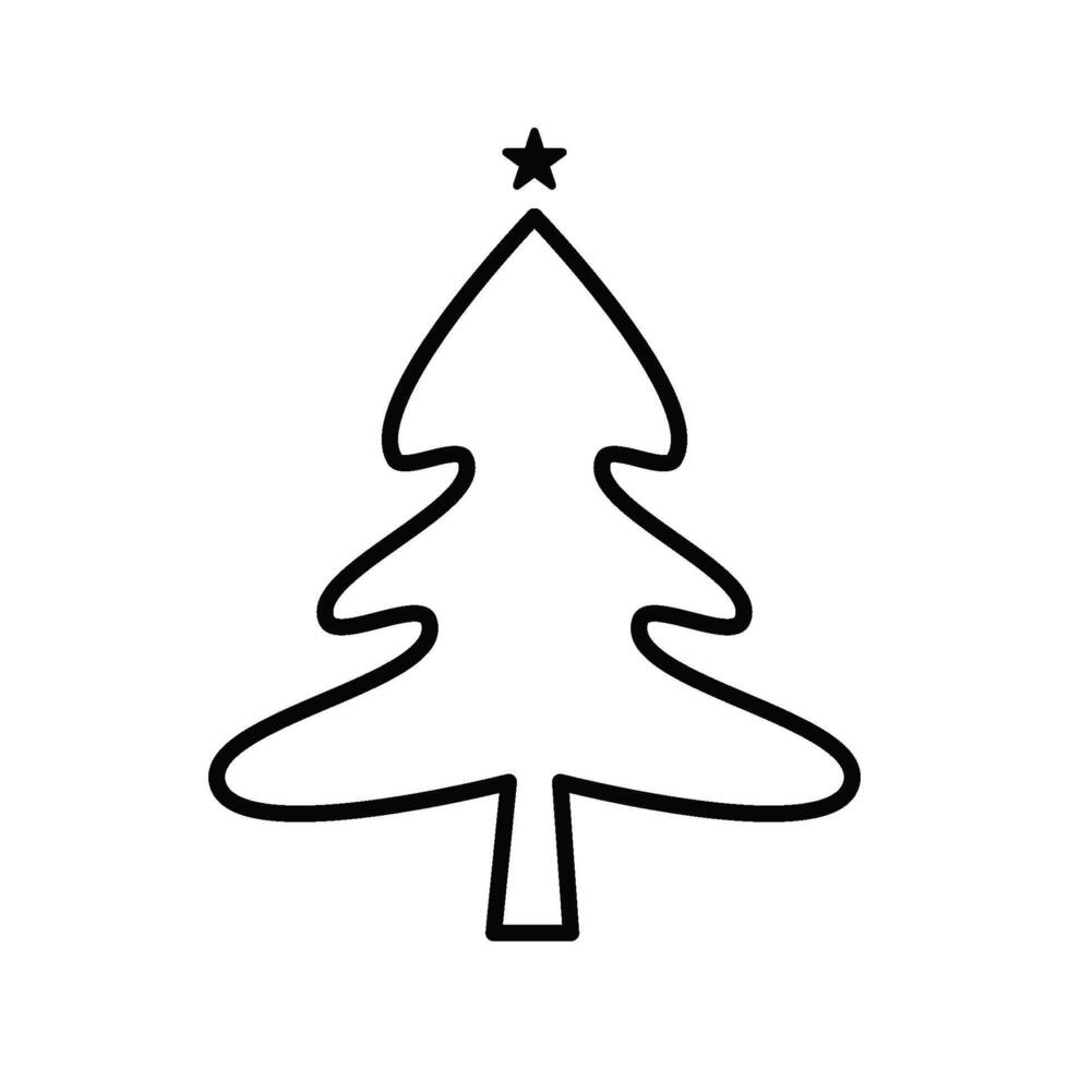 Christmas spruce pine icon vector design template