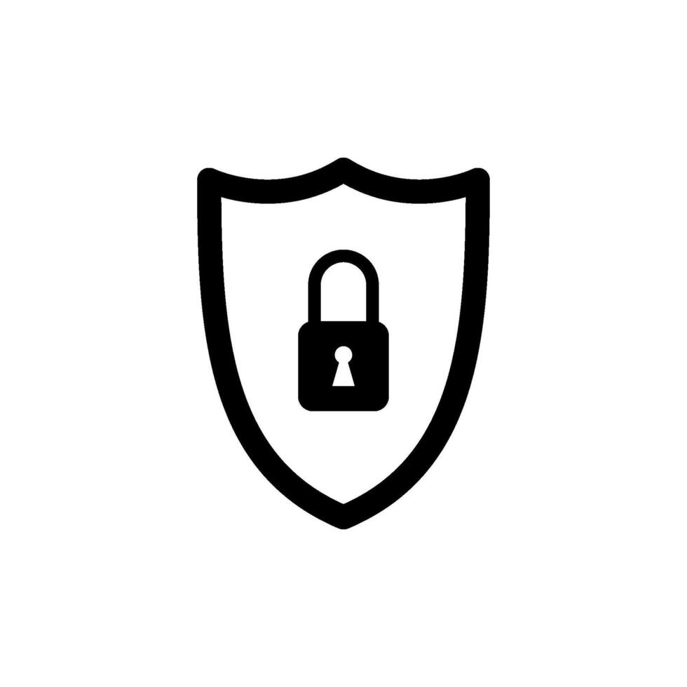 shield and lock Icon Vector Design Template