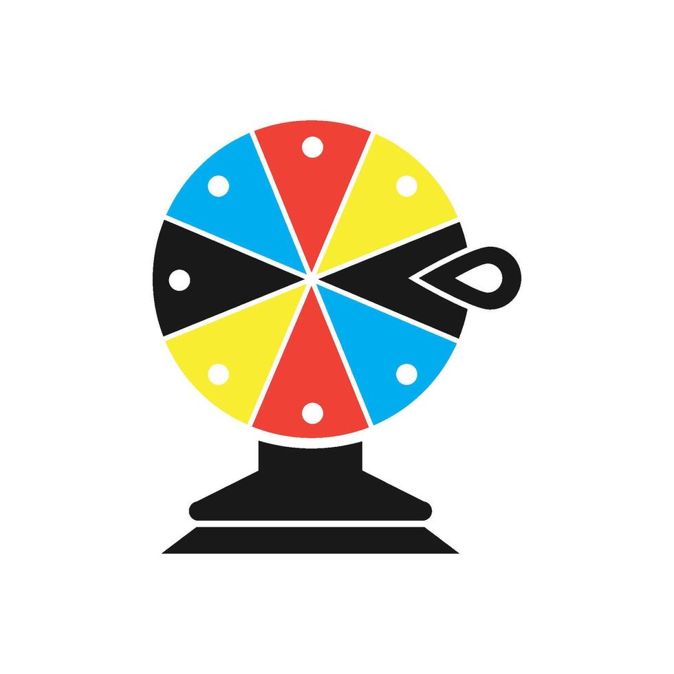 fortune spinning wheel icon vector design template