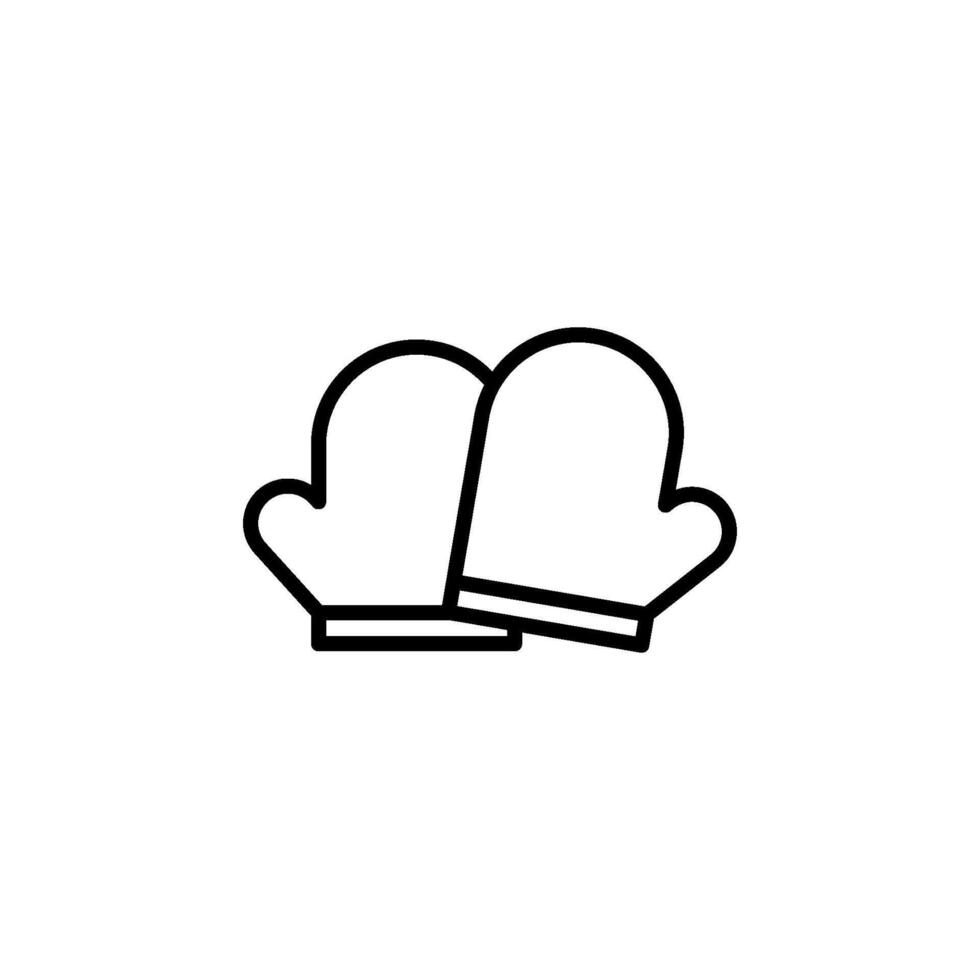 oven mitt icon vector design templates