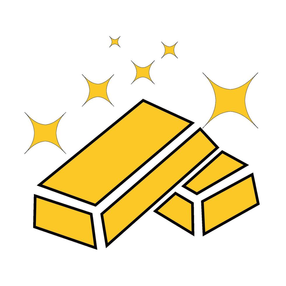 gold bar icon vector design templates