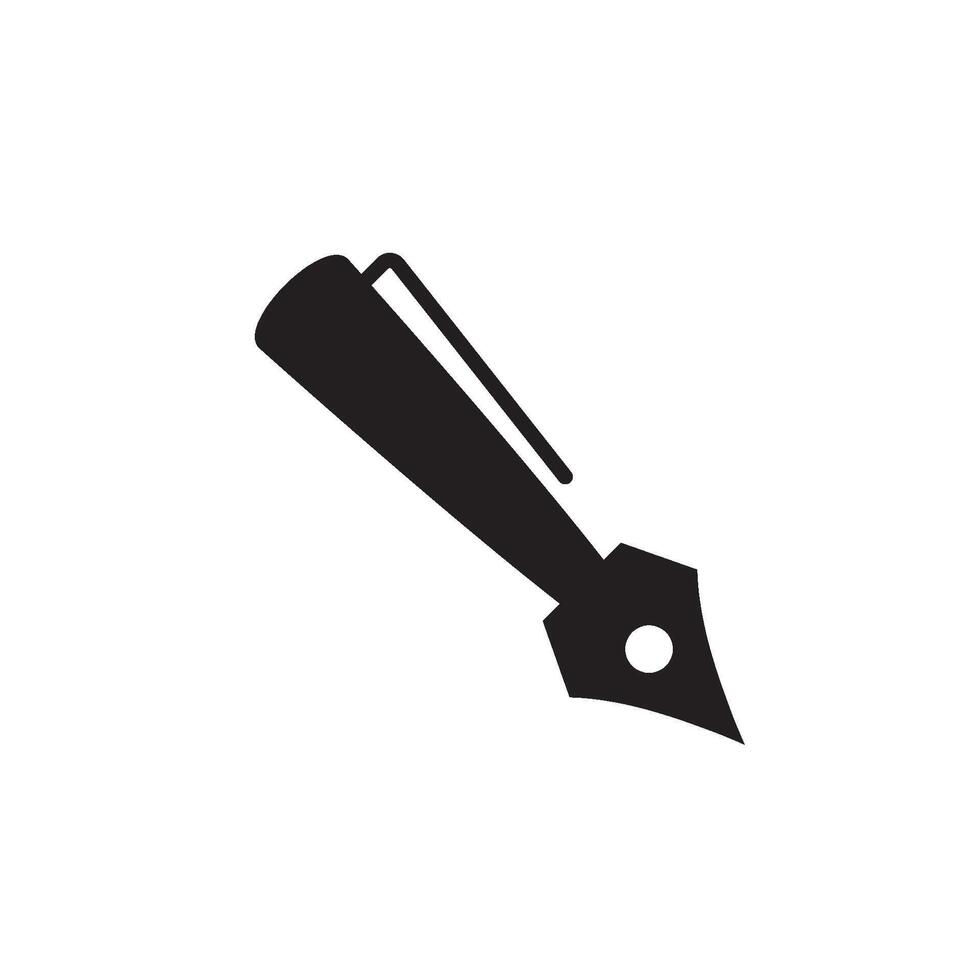fuente bolígrafo icono vector diseño plantillas