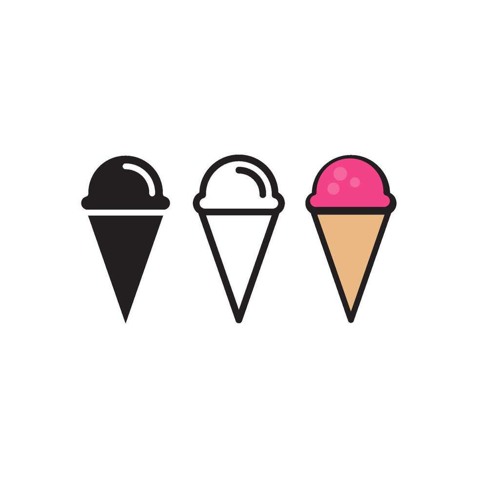 ice cream icon design vector templates